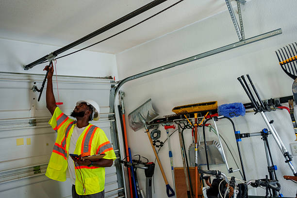 Professional Garage Door Panel Replacement technician working in Lynchburg, VA